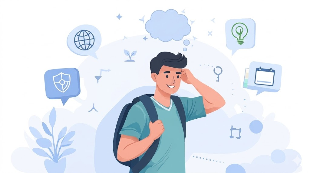 Confused student exploring career options